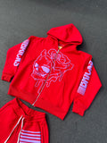 RED ZIP HOODIE