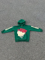 GREEN SKULL ROSE HOODIE