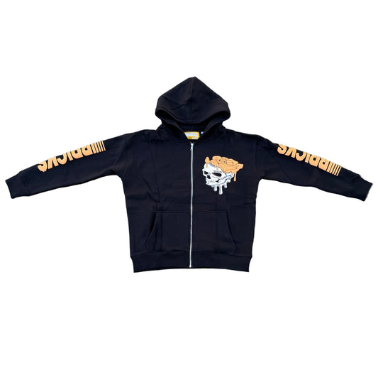 BLACK ZIP HOODIE
