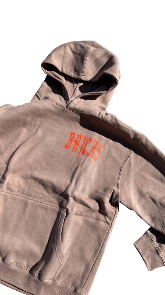 BROWN PULLOVER HOODIE